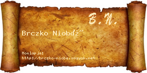 Brczko Niobé névjegykártya
